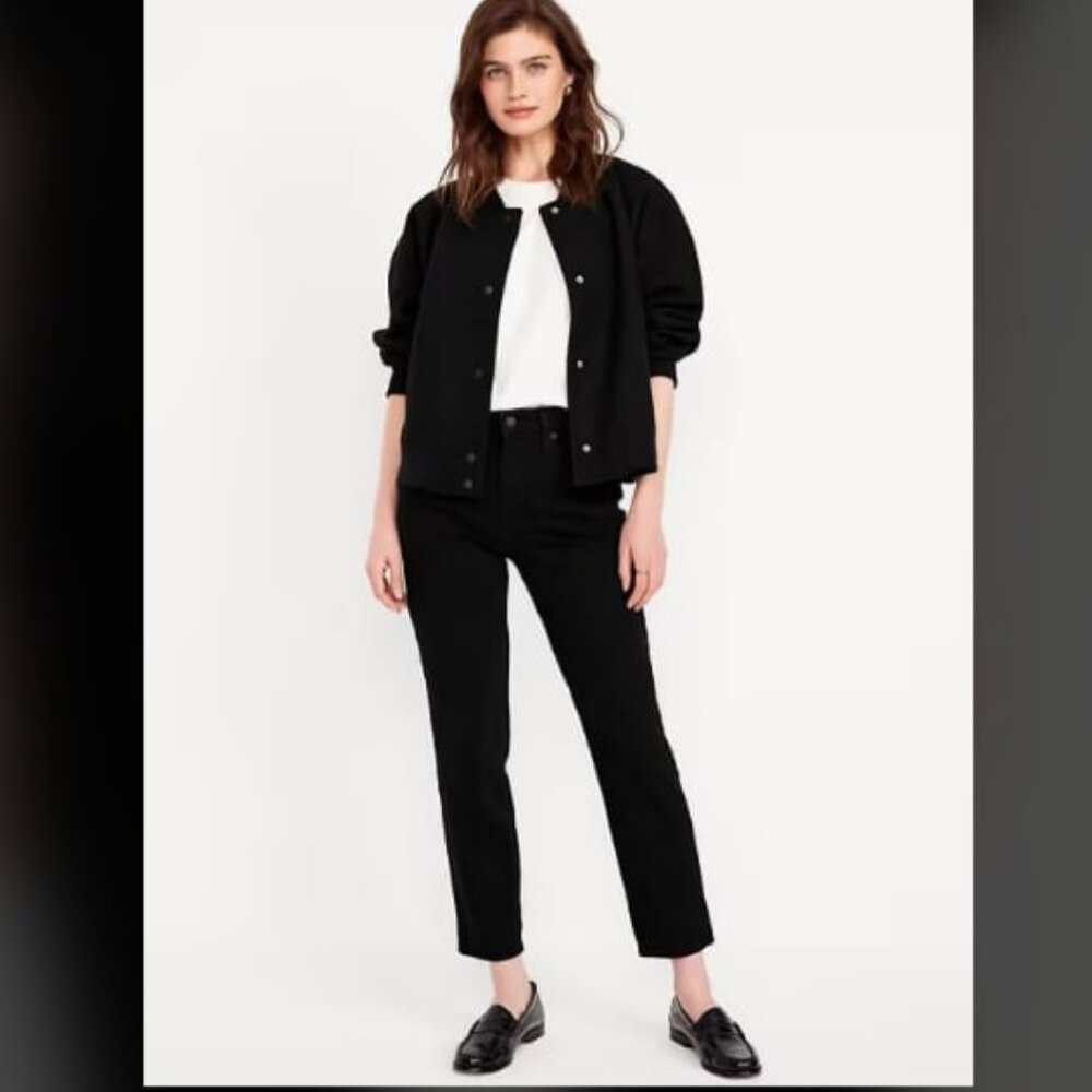 NWT OLD NAVY OG Straight Ankle High Rise Secret Slim Pockets Dark Wash 0